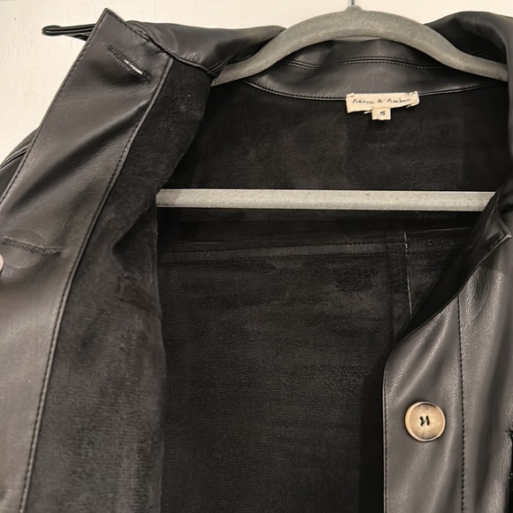 Oversized Aaron & Amber faux leather shacket - Picture 4 of 5